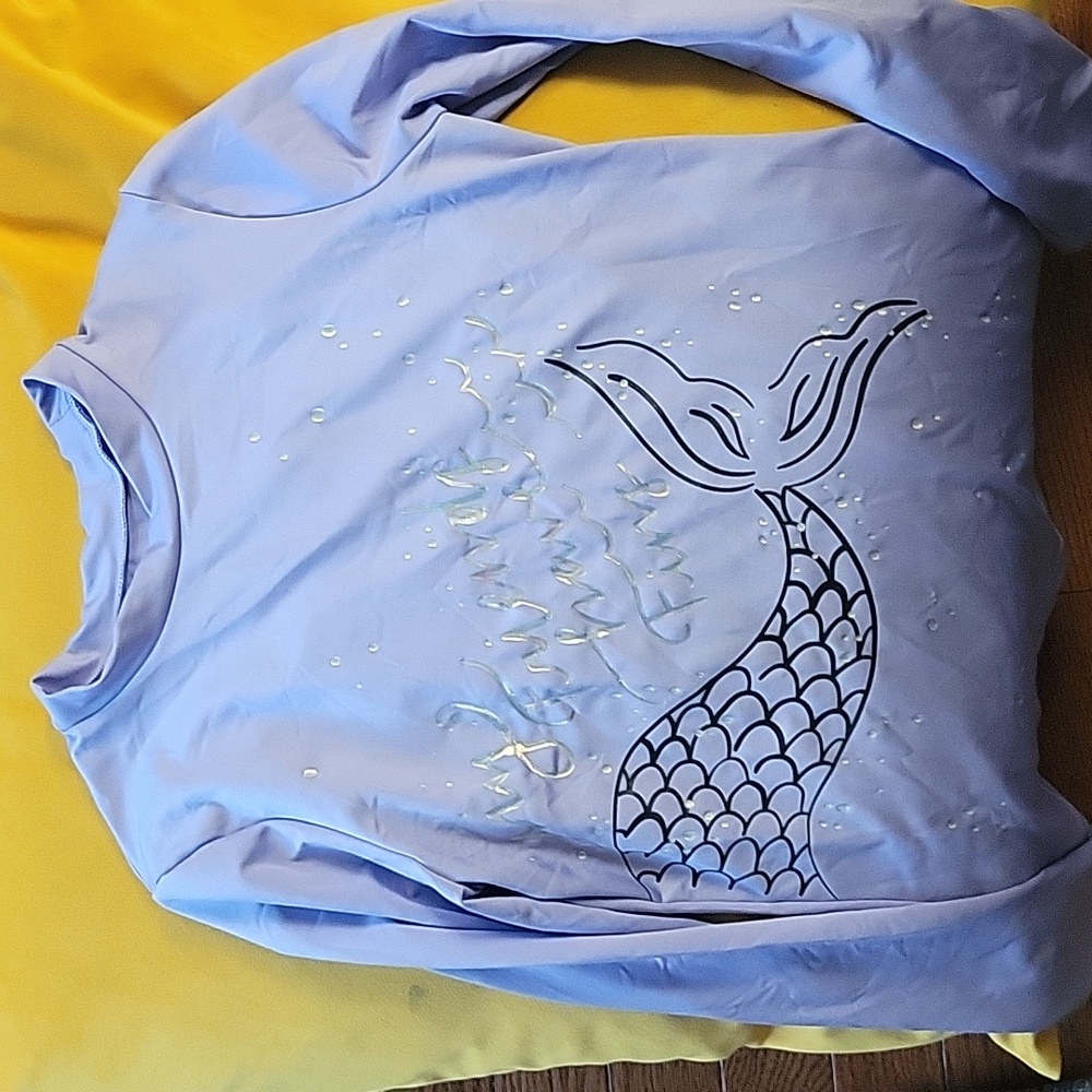 Lavender mermaid rash guard